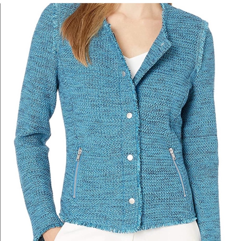 Blue Tweed Knit Jacket